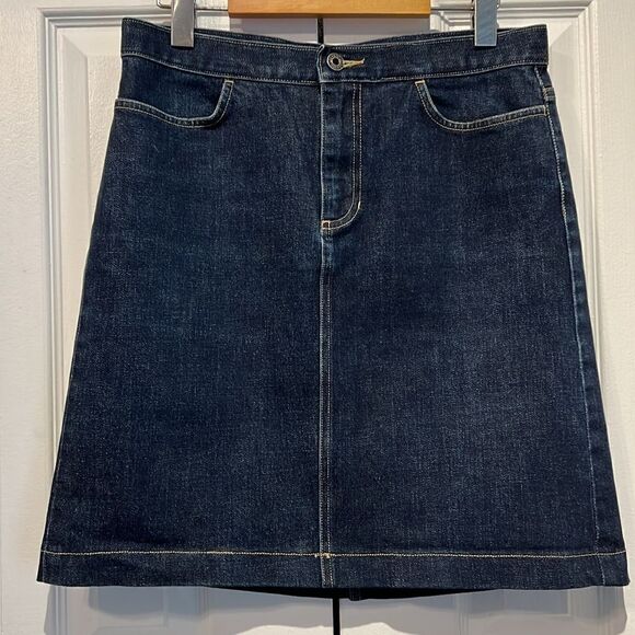 Gap‎ Blue Denim Knee Length Skirt Size 6 - Picture 3 of 10